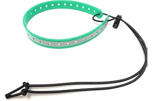 SPARKY PET CO Replacement GPS eCollar with Adjustable Bungee, Multi-Hole Design, and Secure Toggle Closure for Small Dogs (Reflective Green, Small Neck)