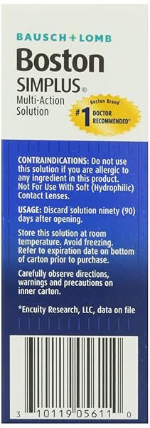 BAUSCH & LOMB BOSTON SIMPLUS MULTI-ACTION SOLUTION, 3.5 OZ, (FOR RIGID GAS PERMEABLE LENSES)