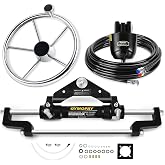 QYMOPAY 100/150/300HP Hydraulic Outboard Steering Kit, Marine Hydraulic