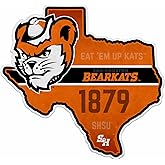 Rico Industries NCAA Sam Houston State Bearkats State Shape Cut Pennant - Home and Living Room Décor - Soft Felt EZ to Hang