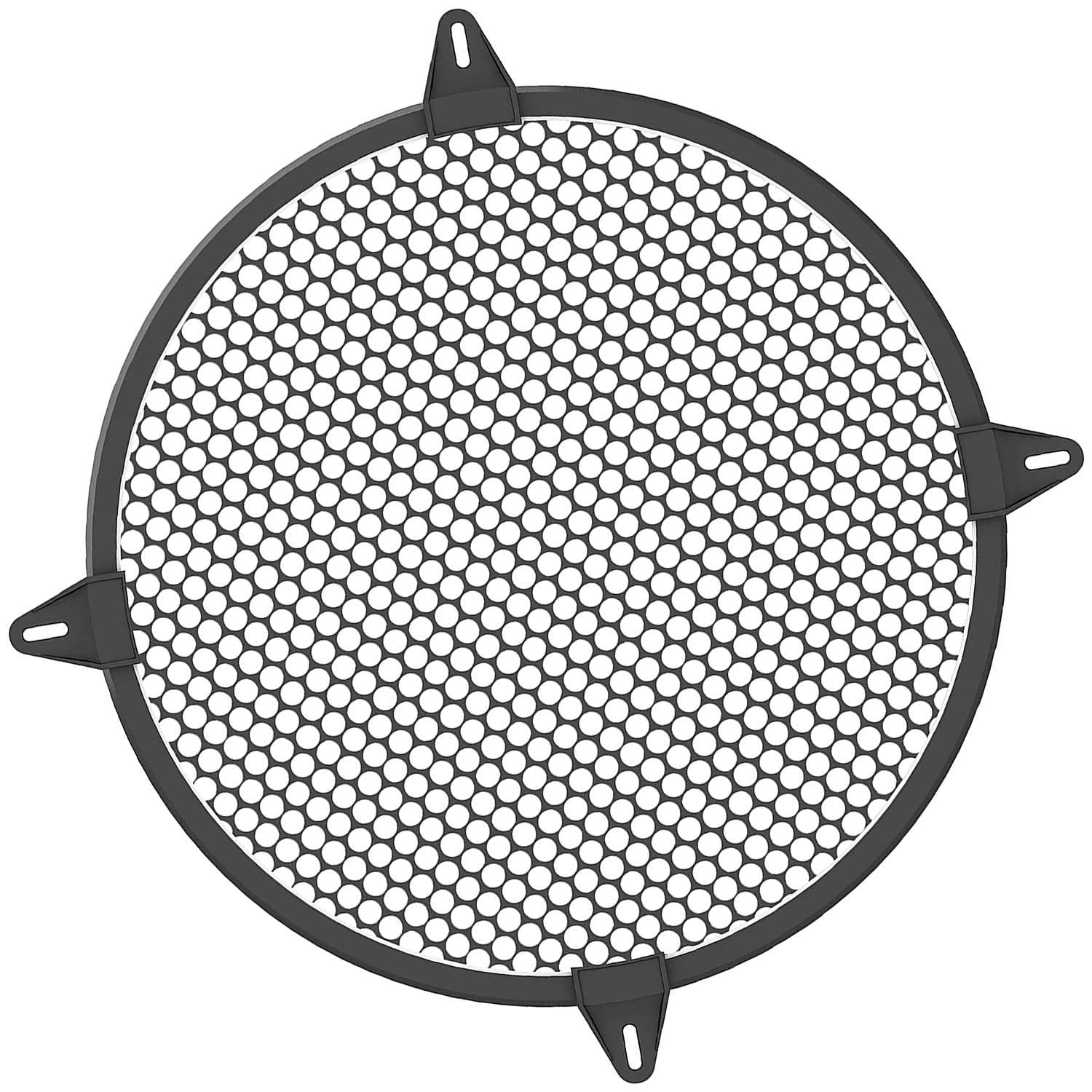 Unifizz 12 inch Speaker Grill, Waffle Protector Guard,Blck Subwoofer Metal Steel Mesh Speaker Cover, Decorative Car Audio Grille with 4 pcs Grills Clamps and Screws