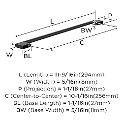 Amerock 10BX37135MB | Matte Black Cabinet Pull