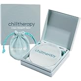 Chilltherapy Small Ripple Reusable Ice Pack for Face & Eyes, 4” Precision Cold Therapy Gel Pack, Flexible Silicone Cooling Pa