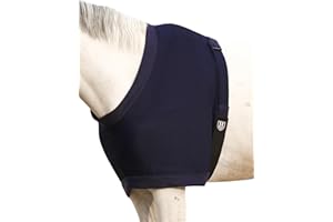 Harrison Howard Horse Shoulder Guard Thick Stretchy with Inner Soft Fleece Lining Adding Comfort Prevents Chafing Navy L