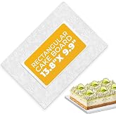 1/4 Sheet Cake Board, Rectangle Cake Drum 10x14 in, 1 Pc Thick White Base | Thick Double-Wall Quarter Sheet Cake Drum with Grease-Proof Embossed Foil for Sheet Cakes and Brownies