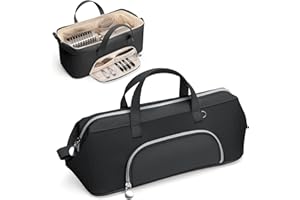 Lotour Hair Tools Travel Case Bag for Shark HD430 Flex Style/Dyson Hair Dryer/Dyson Airwrap, Portable Travel Storage Organizer for Hair Attachments (Black)