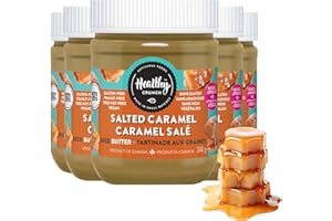 Healthy Crunch Seed Butter - Salted Caramel Flavor, 6 Units x 340g - Sunflower Butter, Nut Butter Alternative, Perfect for Sm