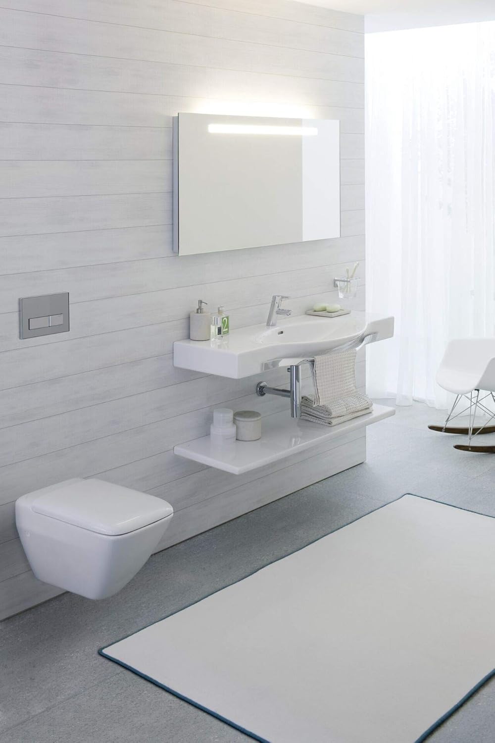 Laufen Palace - Lavabo (1 orificio para grifo, con rebosadero ...