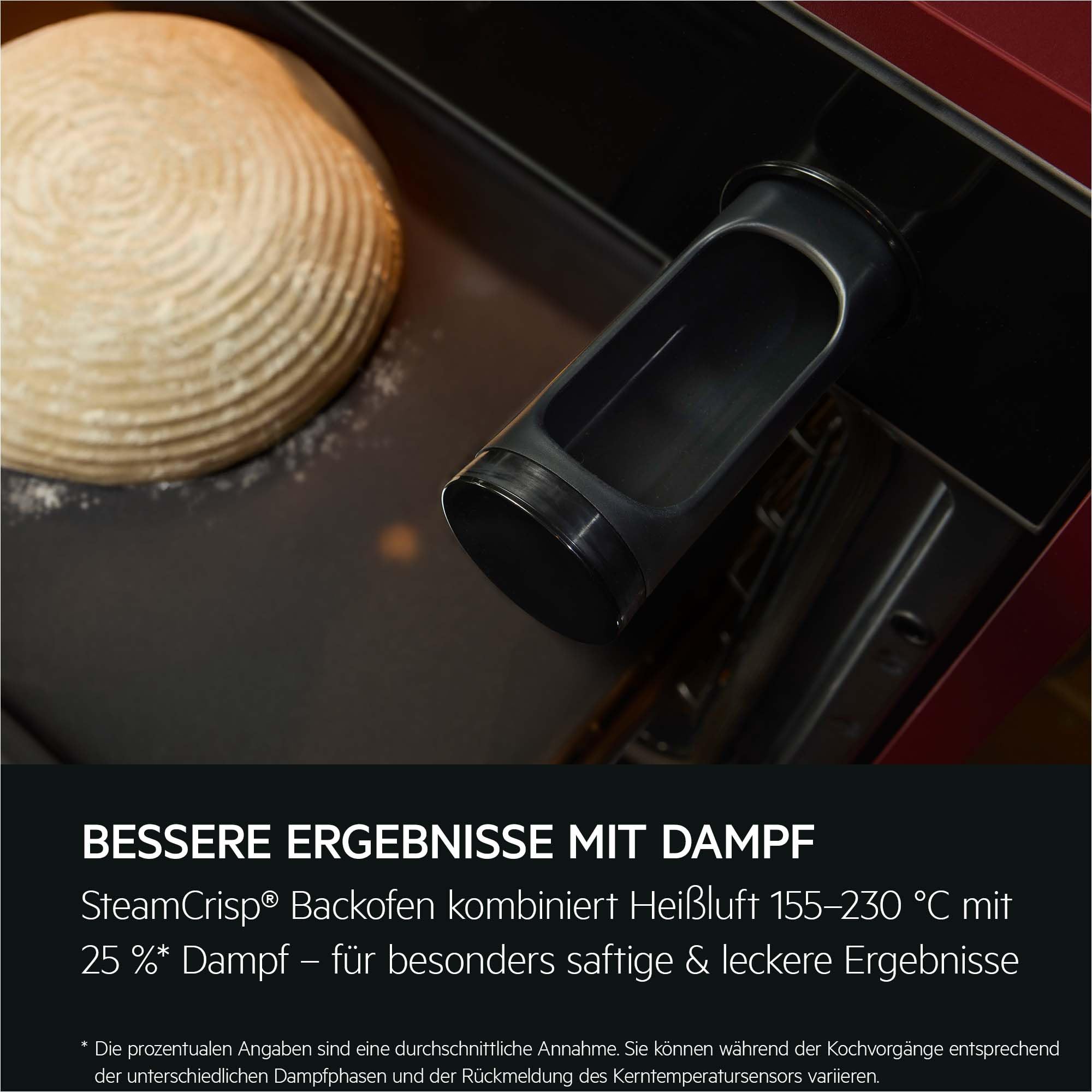 AEG Wifi Einbaubackofen, Serie 6 LED-Touchdisplay, Pyrolyse Selbstreinigung, 25% Dampfunterstützung: Außen Knusprig & Innen Saftig, Kerntemperatursensor für punktgenaues Garen, TR6PB50WSB 4