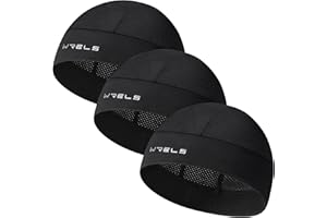 WRELS 3 Pieces Cooling Helmet Liner Skull Cap for Men Women,Cycling Head Cap for Outdoors