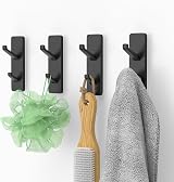 susswiff Wall Hooks Stick On Heavy Duty 6KG Self Adhesive 4 Pack Black view 7