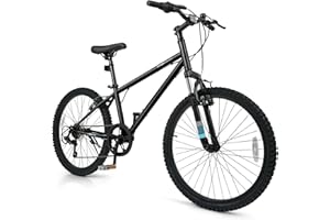 Goplus Mountain Bike, 20/24 Inch Kids Bicycle w/ 6-Speed Drivetrain, Suspension Fork, Dual Brakes, Adjustable Seat, Outdoor C