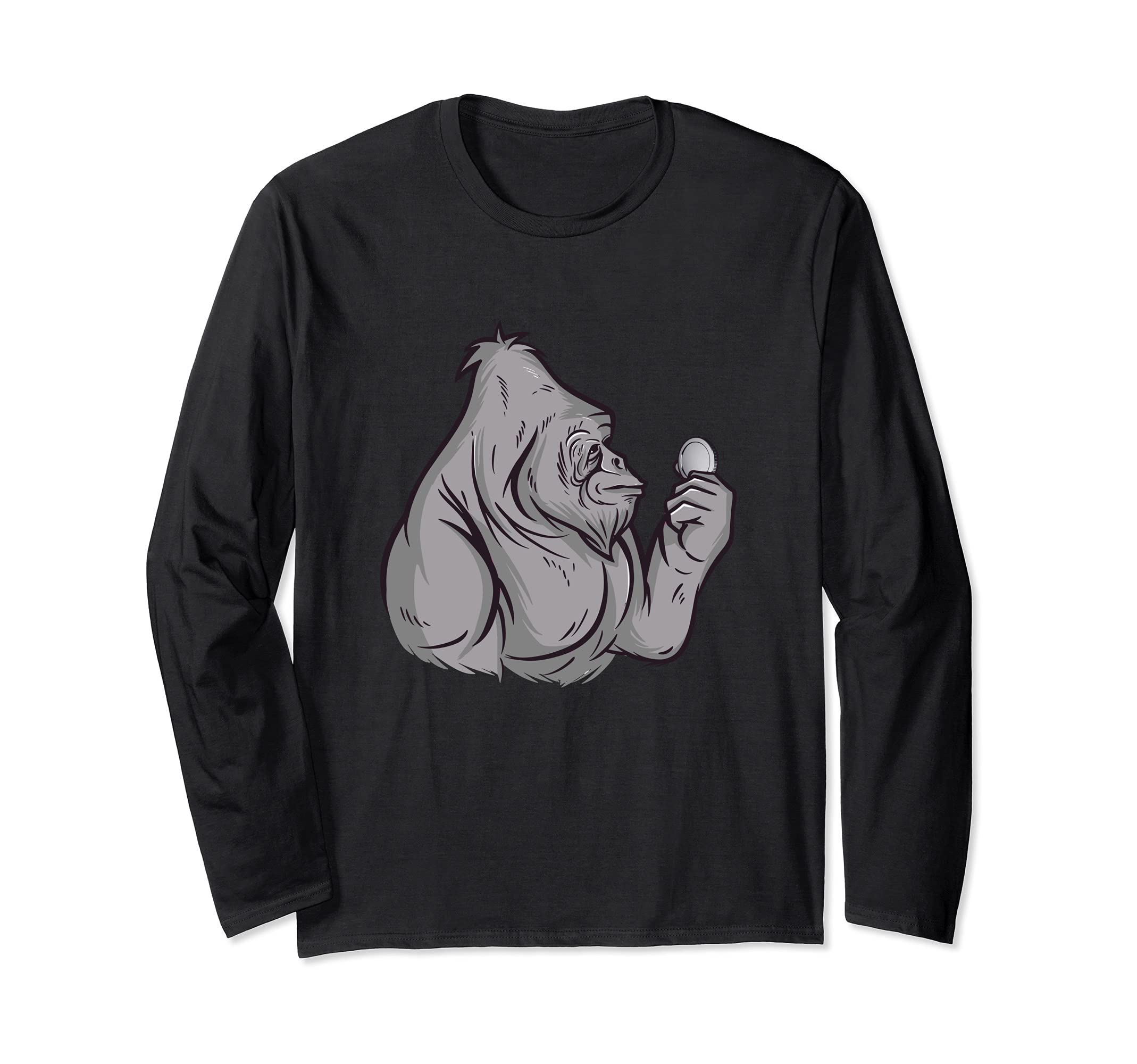 Silverback Ape Walstreetsilver Stacker Silver Coin Long Sleeve T-Shirt