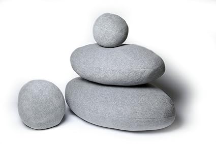 Light Gray Living Stone Pillows Decorative Pillows Creative Pebble