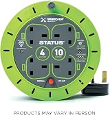 Status 4 Socket Cable Reel 10m Green 13A Heavy Duty Outdoor Extension Lead view 7
