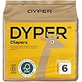 DYPER Baby Diapers Size 6 | Honest Ingredients | Cloth Alternative | Day & Overnight | Made with Plant-Based* Materials | Hypoallergenic