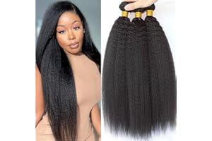 Kinky Straight Human Hair Bundles Brazilian Virgin Hair Weave 3 Bundles Yaki Straight 12A Grade Unprocessed Human Hair Extens