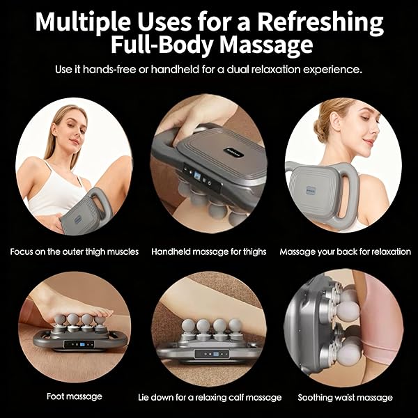 OTPUSKAY 24-HEAD DEEP TISSUE MASSAGE GUN SET – PORTABLE PERCUSSION MASSAGER WITH 9 MODES & 9 INTENSITIES, QUIET RECHARGEABLE HANDHELD BODY MASSAGER (GRAY)