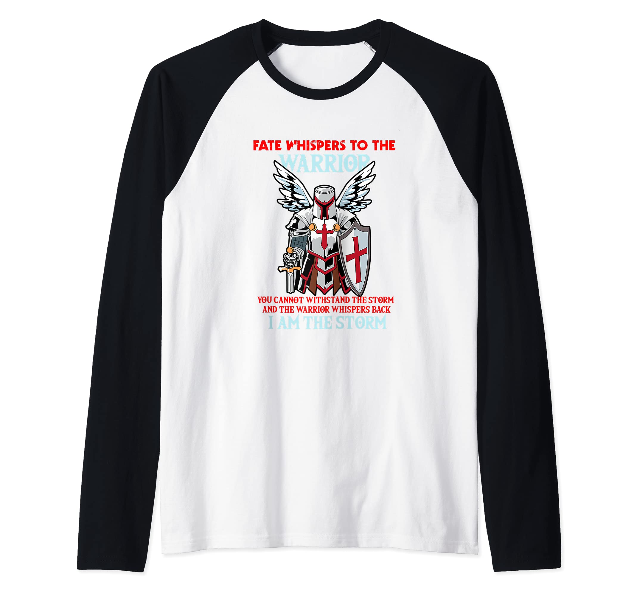 Knight Templar Warrior Gift Raglan Baseball Tee