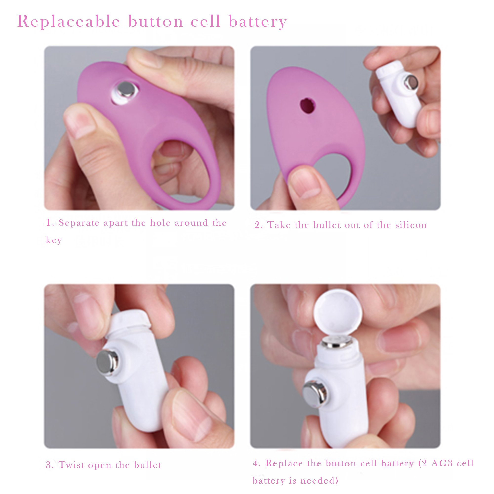 ViiNA CE Vibrator Silikon PenisRing sexspielzeug cockring,Perfekt für Paare, Sie und Ihn.