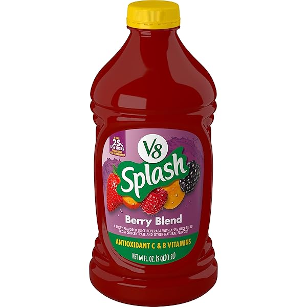 V8 SPLASH BERRY BLEND FLAVORED JUICE BEVERAGE, 64 OUNCE BOTTLE