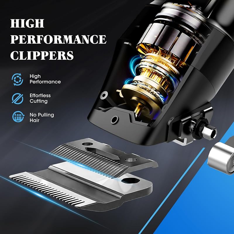 Tagliacapelli da uomo senza fili Trimmer per barba professionale con lama a T trimmer ricaricabile USB Kit per la toelettatura dei capelli Set di tagliacapelli da barbiere Display a LED