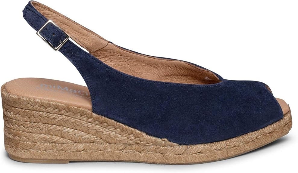 espadrilles compensées bleu marine