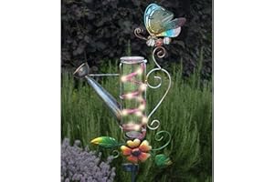 Cool Builders Solar Butterfly Watering Can & Rain Gauge: Whimsical Garden Duo