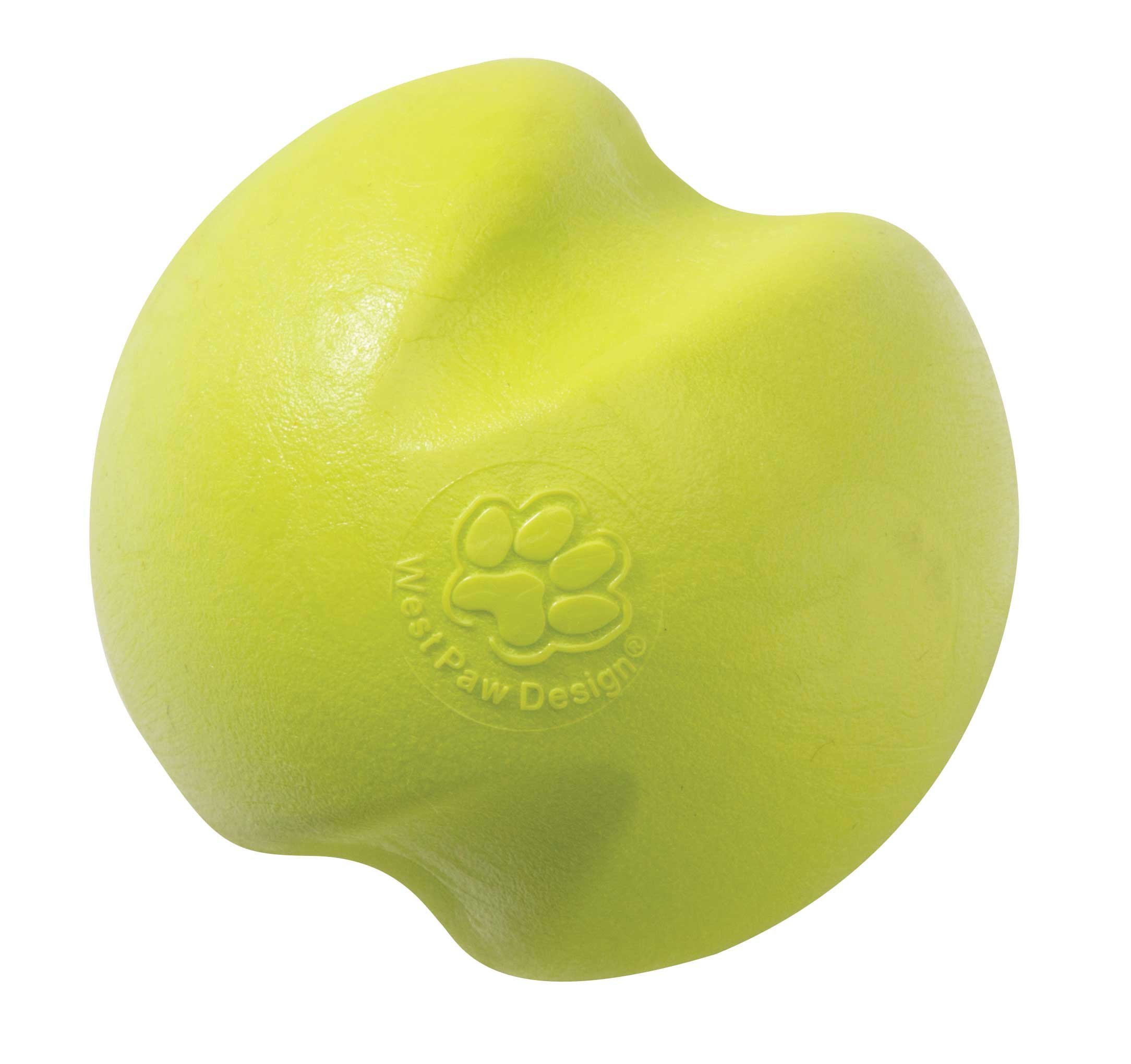 WEST PAW Zogoflex Jive Ball Dog Chew Toy – Bouncing Toys for Dogs, Fetch, Catch, Chewing, Play – Floatable, Recyclable Balls – Latex-Free, Non-Toxic, Dishwasher Safe Dog Toy (Green, Large)