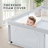 BEJOY Baby Playpen 125cm Safety Foam Mesh Door Anti-Slip Round Door view 4