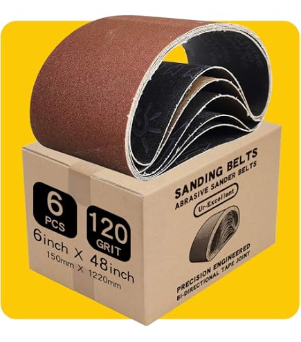 thumbnail image 2 of POWERTEC 6 X 48 Inch 60 Grit Zirconia Sanding Belts – 3-Pack For Metal Grinding 2 of 2