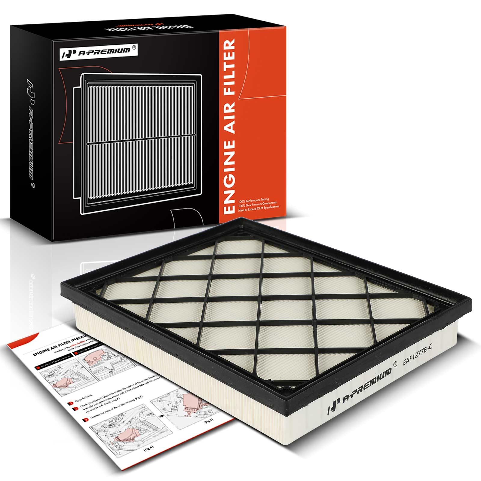 Photo 1 of A-Premium Engine Air Filter Compatible with Ford & Lincoln Models - Escape(2020-2023), Bronco Sport(2021-2023), Maverick(2022-2023), Corsair(2020-2023) - Replace# JX6Z-9601A