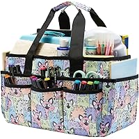 JOSIVIKY Craft Organizer Tote Bag, Art Caddy Organizer with Handles,Multi-Functional Craft Caddy,Travel Art Box