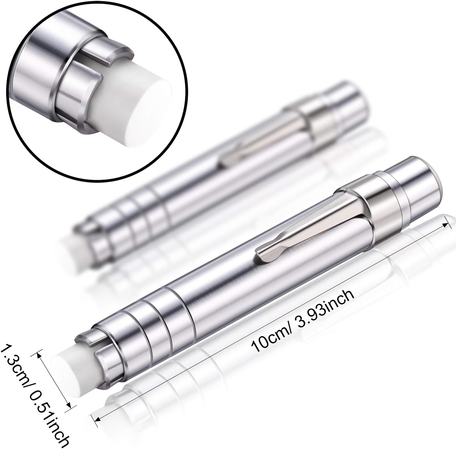 Aluminum Alloy Chalks Holder with Storage Bag, Teacher's Chalk Clip Unbroken Chalk Keeper for Teachers, Children's Painting and Writing (8) - Image 3