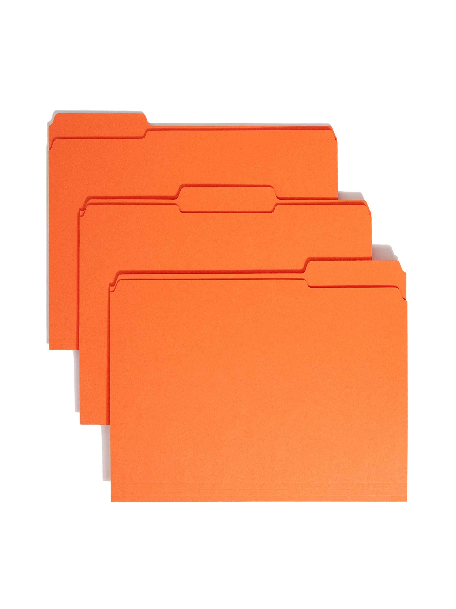 Smead File Folder, Reinforced 1/3-Cut Tab, Letter Size, Orange, 100 per Box (12534)