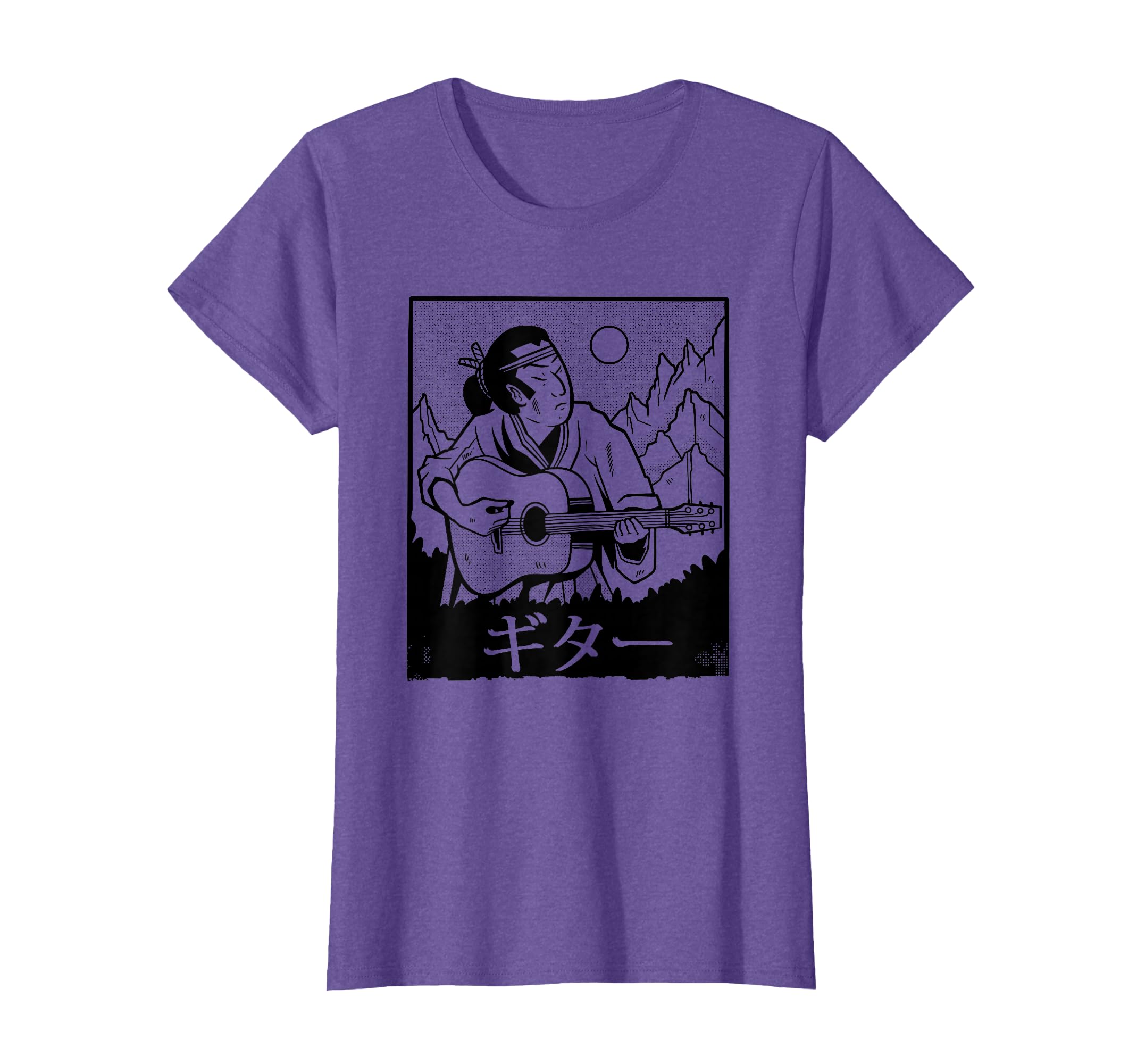 Samurai Playing Guitar Japanese Music Vintage T-Shirt