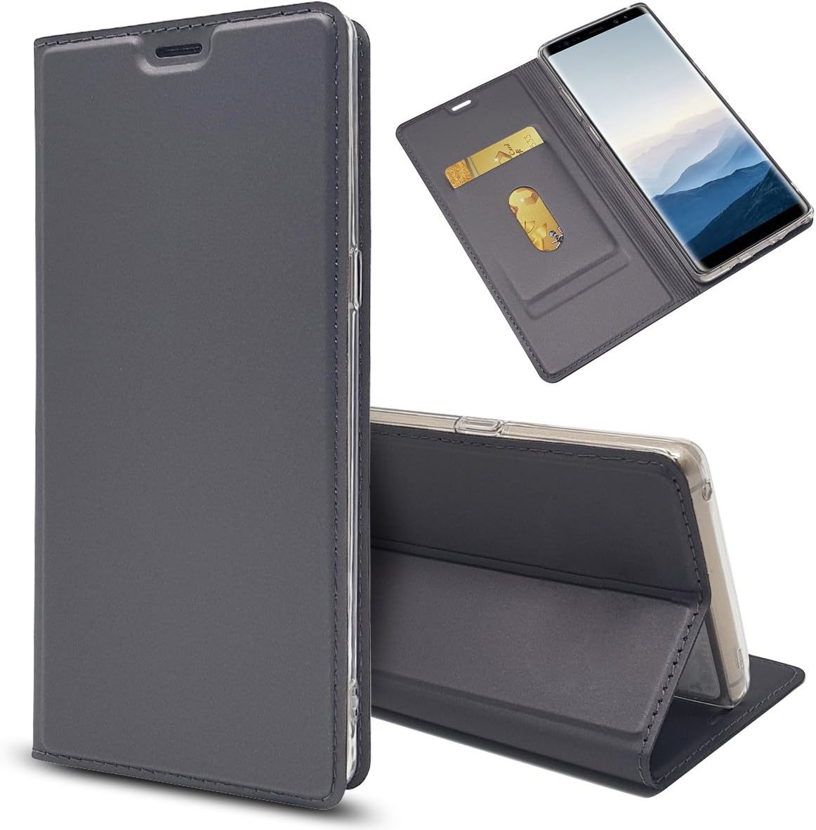 GH GHawk Flexible PU Leather Case for Sharp Aquos S3, Vintage Classic Series Case Carbon Fiber with Card Slot