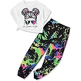 CRISONE Girls 2 Piece Outfits Kids Clothes Cute Cool Girl Crop Tops + Camouflage Pants Summer Clothing Sets