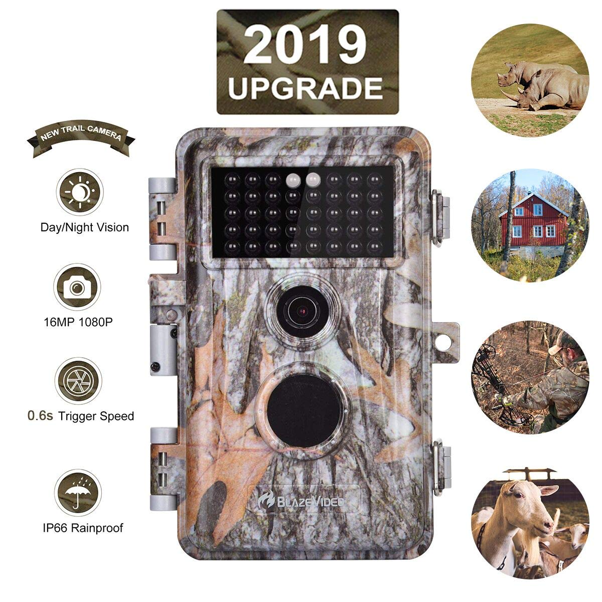 Trail & Game Camera, 16MP Photo 1080P HD Video, 38pcs Amazon.co.uk