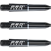 WINMAU Pro-Force Extra Short Dart Shafts - Black Nylon Ring Grip Stems with Flight Lock System, 27 mm Replacement Shafts, 3 Pack