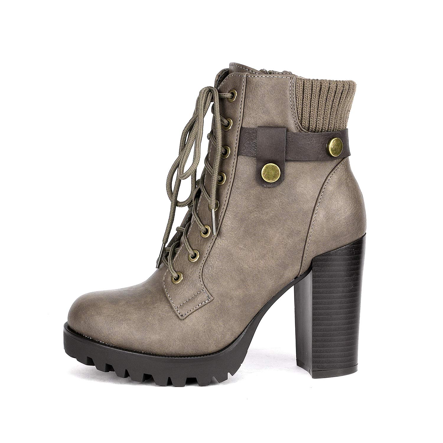 DREAM PAIRS Women's Fashion Ankle Boots - Chunky High Heel Booties - Image 3