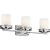 Kichler Hendrik 24" 3 Light Vanity Light with Satin Etched Cased Opal Glass Chrome