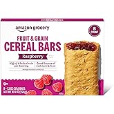 Amazon Grocery, Fruit &amp; Grain Cereal Bars, Raspberry, 1.3 Oz, 8 Ct