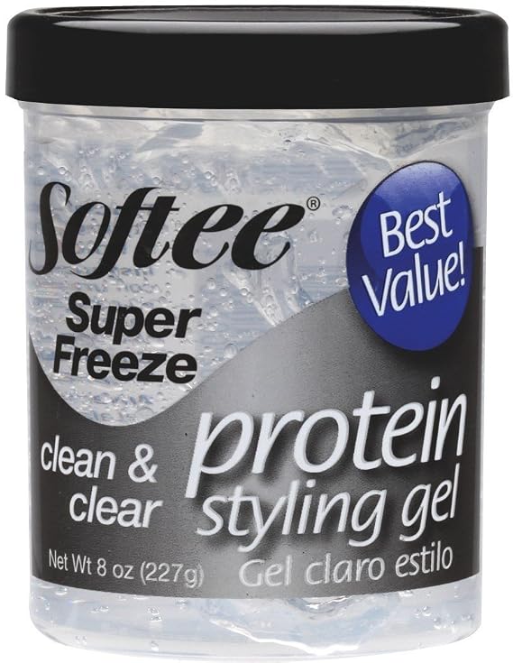 amazon com softee protein super freeze hair styling gel 8 ounce hair styling gels beauty amazon com softee protein super