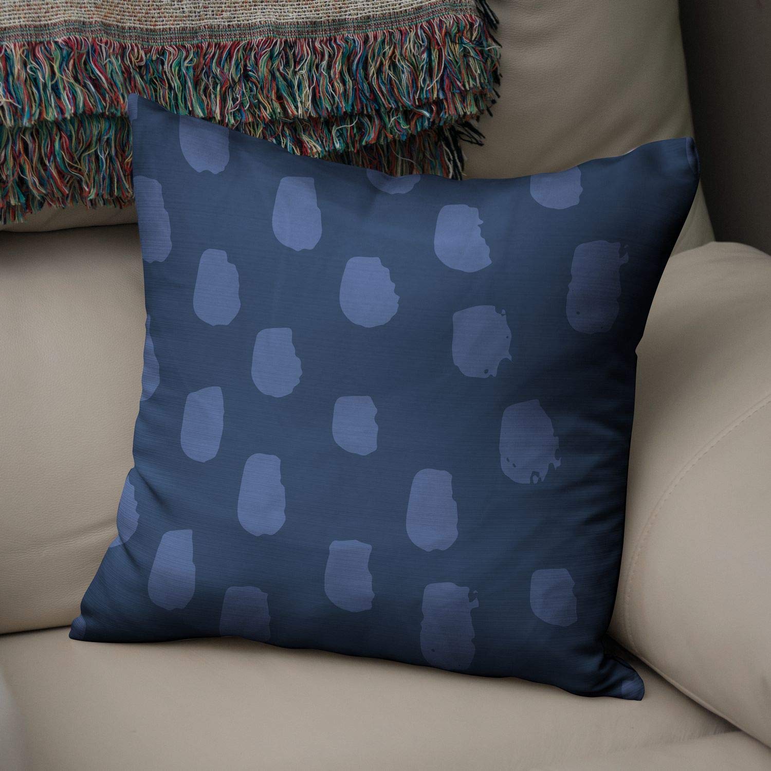 Bonamaison Decorative Cushion Cover Blue, Throw Pillow Covers, Home Decorative Pillowcases for Livingroom, Sofa, Bedroom, Size:50x50 Cm - Designed and Manufactured in Turkey