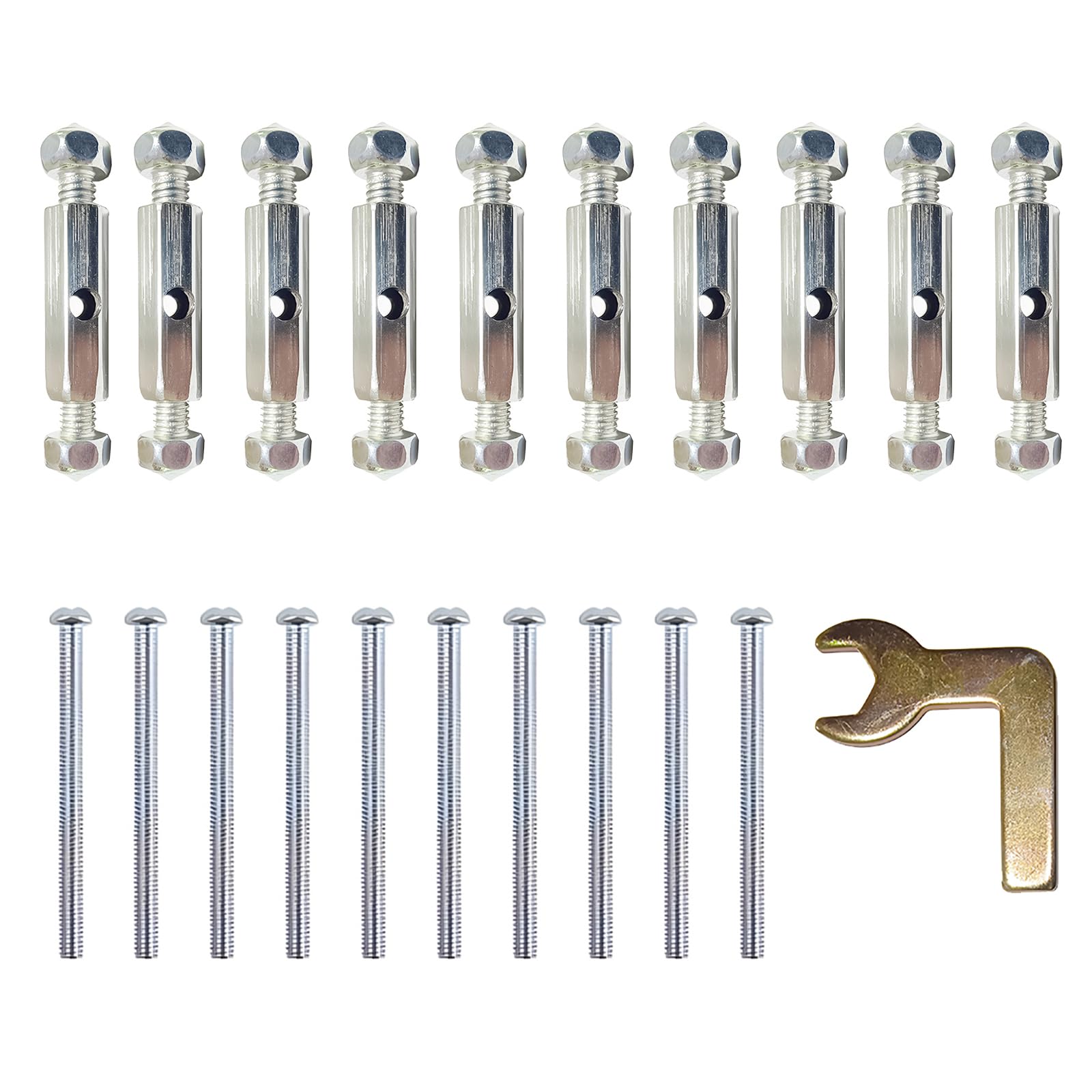 JXPXJMY 10 PCS 86 Type Wall Mounted Switch Box Repair Tool, Electrician Wall Cable Box Fixing Screw Mounting Accessories, Switch Box Repair Support Rod(Carbon Steel, Silvery)