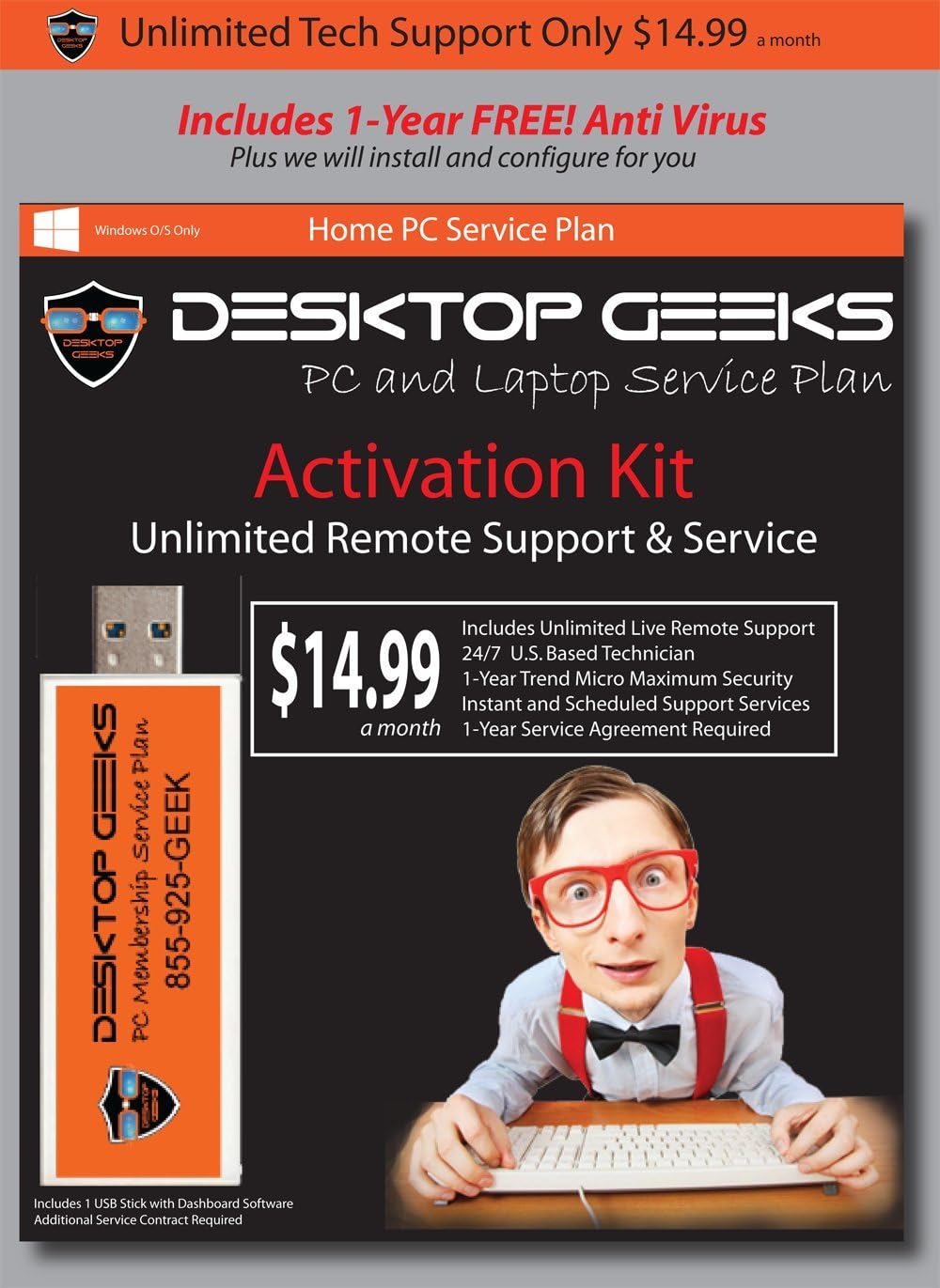 Desktop Geeks Activation Kit w/ FREE! Trend Micro Maximum Security Antivirus