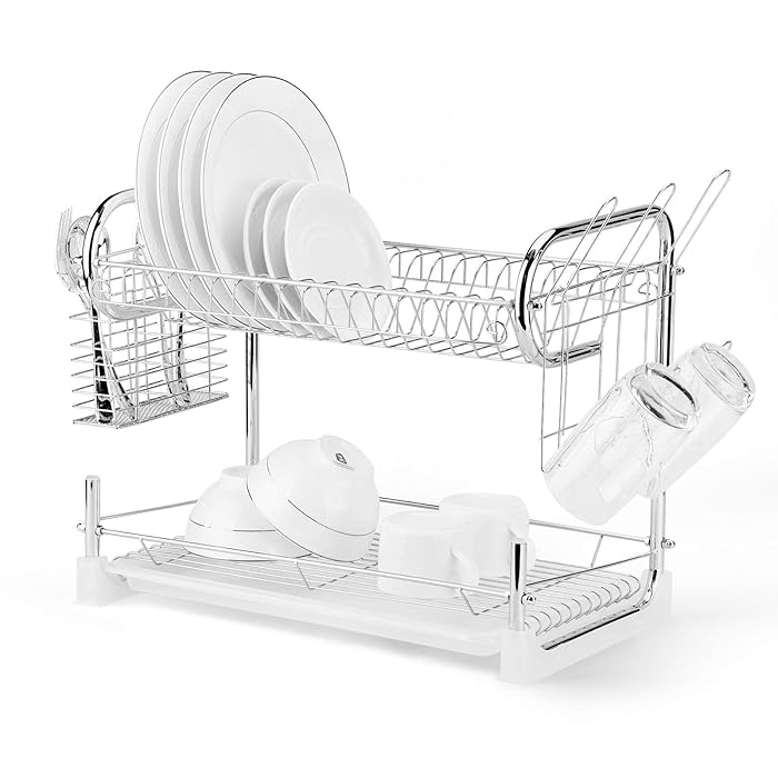 Buy Glotoch 2 Tier Dish Drying Rack Kitchen Organizer, 2021 Upgraded