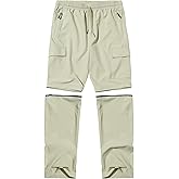 Boys Convertible Hiking Pants Kids Zip Off Scout Pants Youth Teen Boy Quick Dry Outdoor Fishing Waterproof Lightweight 4-18Y