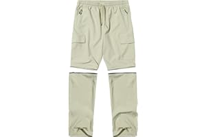 Boys Hiking Cargo Pants Kids Convertible Lightweight Quick Dry Girls Outdoor Waterproof Zip Off School Trousers